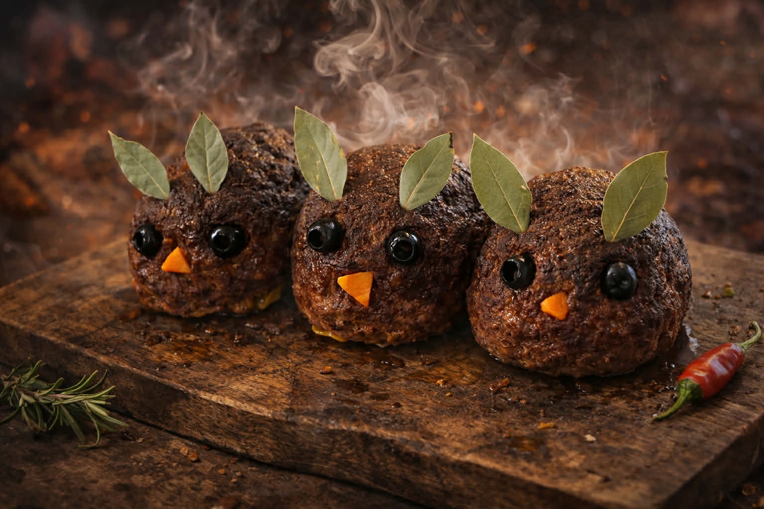 Rūkytas netikras zuikis iš jautienos ir kiaulienos